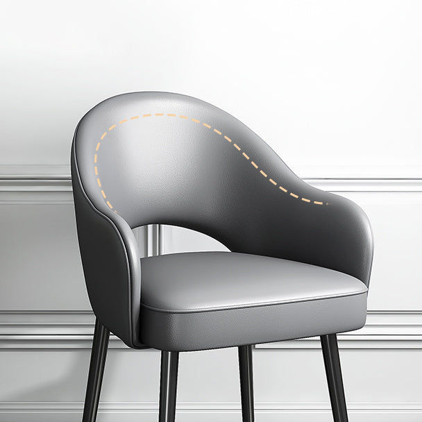 Glam Metal Dining Arm Chair Open Back Single Dining Side Chair for Restaurant Clearhalo ' kitchen&dining_furn' 'Dining Chairs' 'Dining Tables & Seating' 'dining_chair' 'furn' 'furn_dining_chair' 'Furniture' 'furniture_dining_chair' 'Kitchen & Dining Furniture' 'kitchen' 3967234