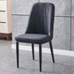 Glam Metal Dining Armless Chair Parsons Dining Single Chair for Restaurant Black Black Clearhalo ' kitchen&dining_furn' 'Dining Chairs' 'Dining Tables & Seating' 'dining_chair' 'furn' 'furn_dining_chair' 'Furniture' 'furniture_dining_chair' 'Kitchen & Dining Furniture' 'kitchen' 3967242