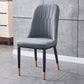 Glam Metal Dining Armless Chair Parsons Dining Single Chair for Restaurant Dark Gray Brass Gold Clearhalo ' kitchen&dining_furn' 'Dining Chairs' 'Dining Tables & Seating' 'dining_chair' 'furn' 'furn_dining_chair' 'Furniture' 'furniture_dining_chair' 'Kitchen & Dining Furniture' 'kitchen' 3967248