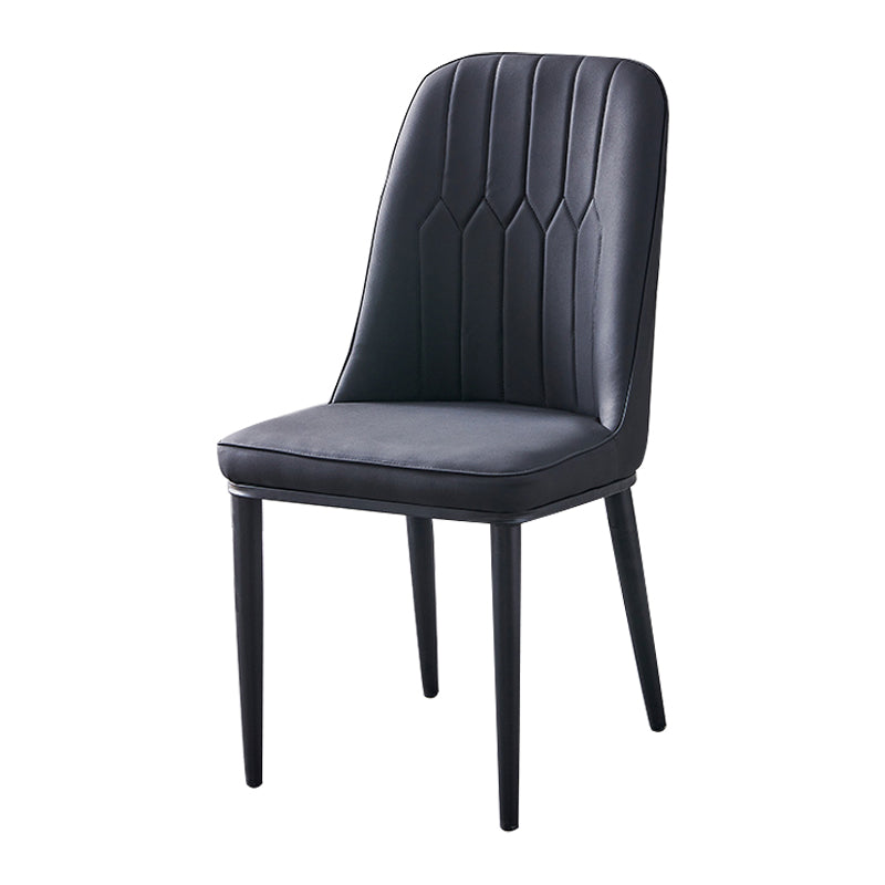Glam Metal Dining Armless Chair Parsons Dining Single Chair for Restaurant Clearhalo ' kitchen&dining_furn' 'Dining Chairs' 'Dining Tables & Seating' 'dining_chair' 'furn' 'furn_dining_chair' 'Furniture' 'furniture_dining_chair' 'Kitchen & Dining Furniture' 'kitchen' 3967249