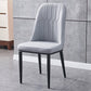 Glam Metal Dining Armless Chair Parsons Dining Single Chair for Restaurant Light Gray Black Clearhalo ' kitchen&dining_furn' 'Dining Chairs' 'Dining Tables & Seating' 'dining_chair' 'furn' 'furn_dining_chair' 'Furniture' 'furniture_dining_chair' 'Kitchen & Dining Furniture' 'kitchen' 3967250