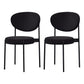 Modern Style Metal Dining Chair Open Back Dining Side Chairs for Kitchen Black Fabric 2 Piece Set Clearhalo ' kitchen&dining_furn' 'Dining Chairs' 'Dining Tables & Seating' 'dining_chair' 'furn' 'furn_dining_chair' 'Furniture' 'furniture_dining_chair' 'Kitchen & Dining Furniture' 'kitchen' 3967272