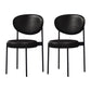 Modern Style Metal Dining Chair Open Back Dining Side Chairs for Kitchen Black Faux Leather 2 Piece Set Clearhalo ' kitchen&dining_furn' 'Dining Chairs' 'Dining Tables & Seating' 'dining_chair' 'furn' 'furn_dining_chair' 'Furniture' 'furniture_dining_chair' 'Kitchen & Dining Furniture' 'kitchen' 3967294