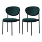 Modern Style Metal Dining Chair Open Back Dining Side Chairs for Kitchen Blackish Green Fabric 2 Piece Set Clearhalo ' kitchen&dining_furn' 'Dining Chairs' 'Dining Tables & Seating' 'dining_chair' 'furn' 'furn_dining_chair' 'Furniture' 'furniture_dining_chair' 'Kitchen & Dining Furniture' 'kitchen' 3967297