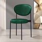 Modern Style Metal Dining Chair Open Back Dining Side Chairs for Kitchen Blackish Green Faux Leather 1 Piece Clearhalo ' kitchen&dining_furn' 'Dining Chairs' 'Dining Tables & Seating' 'dining_chair' 'furn' 'furn_dining_chair' 'Furniture' 'furniture_dining_chair' 'Kitchen & Dining Furniture' 'kitchen' 3967302