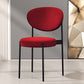 Modern Style Metal Dining Chair Open Back Dining Side Chairs for Kitchen Red Fabric 1 Piece Clearhalo ' kitchen&dining_furn' 'Dining Chairs' 'Dining Tables & Seating' 'dining_chair' 'furn' 'furn_dining_chair' 'Furniture' 'furniture_dining_chair' 'Kitchen & Dining Furniture' 'kitchen' 3967305