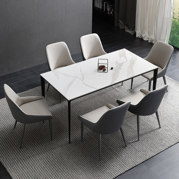 Contemporary Style Metal Dining Chair Dining Parsons Arm Side Chairs for Kitchen Clearhalo ' kitchen&dining_furn' 'Dining Chairs' 'Dining Tables & Seating' 'dining_chair' 'furn' 'furn_dining_chair' 'Furniture' 'furniture_dining_chair' 'Kitchen & Dining Furniture' 'kitchen' 3967312