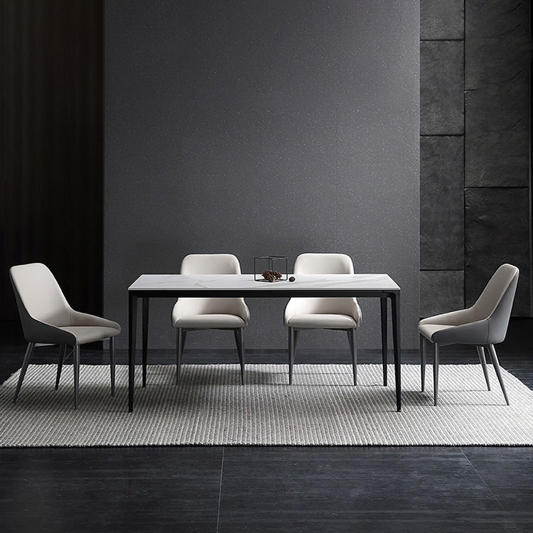 Contemporary Style Metal Dining Chair Dining Parsons Arm Side Chairs for Kitchen Clearhalo ' kitchen&dining_furn' 'Dining Chairs' 'Dining Tables & Seating' 'dining_chair' 'furn' 'furn_dining_chair' 'Furniture' 'furniture_dining_chair' 'Kitchen & Dining Furniture' 'kitchen' 3967314