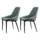 Contemporary Style Metal Dining Chair Dining Parsons Arm Side Chairs for Kitchen Light Green 2 Piece Set Clearhalo ' kitchen&dining_furn' 'Dining Chairs' 'Dining Tables & Seating' 'dining_chair' 'furn' 'furn_dining_chair' 'Furniture' 'furniture_dining_chair' 'Kitchen & Dining Furniture' 'kitchen' 3967330