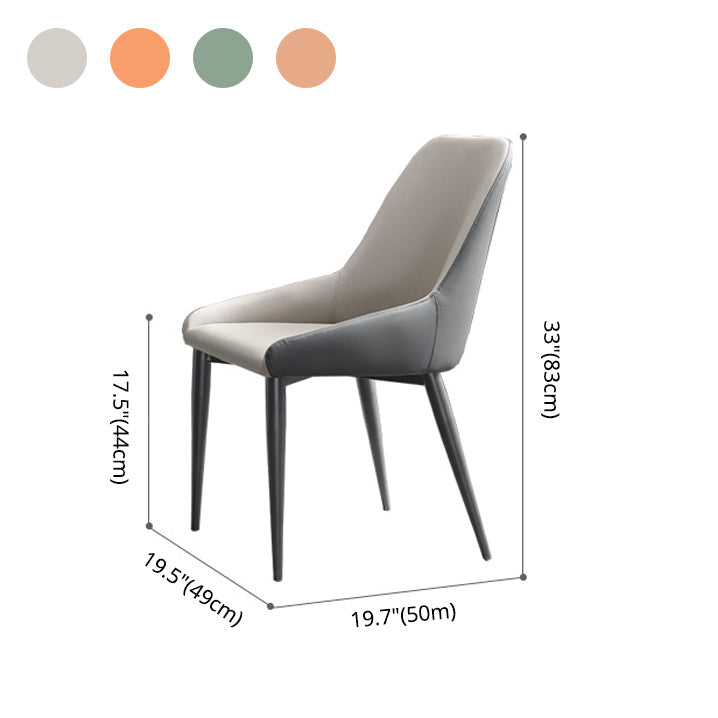 Contemporary Style Metal Dining Chair Dining Parsons Arm Side Chairs for Kitchen Clearhalo ' kitchen&dining_furn' 'Dining Chairs' 'Dining Tables & Seating' 'dining_chair' 'furn' 'furn_dining_chair' 'Furniture' 'furniture_dining_chair' 'Kitchen & Dining Furniture' 'kitchen' 3967333