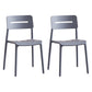 Modern Style Plastic Dining Chairs Open Back Dining Stackable Side Chair for Kitchen Grey 2 Piece Set Clearhalo ' kitchen&dining_furn' 'Dining Chairs' 'Dining Tables & Seating' 'dining_chair' 'furn' 'furn_dining_chair' 'Furniture' 'furniture_dining_chair' 'Kitchen & Dining Furniture' 'kitchen' 3967337