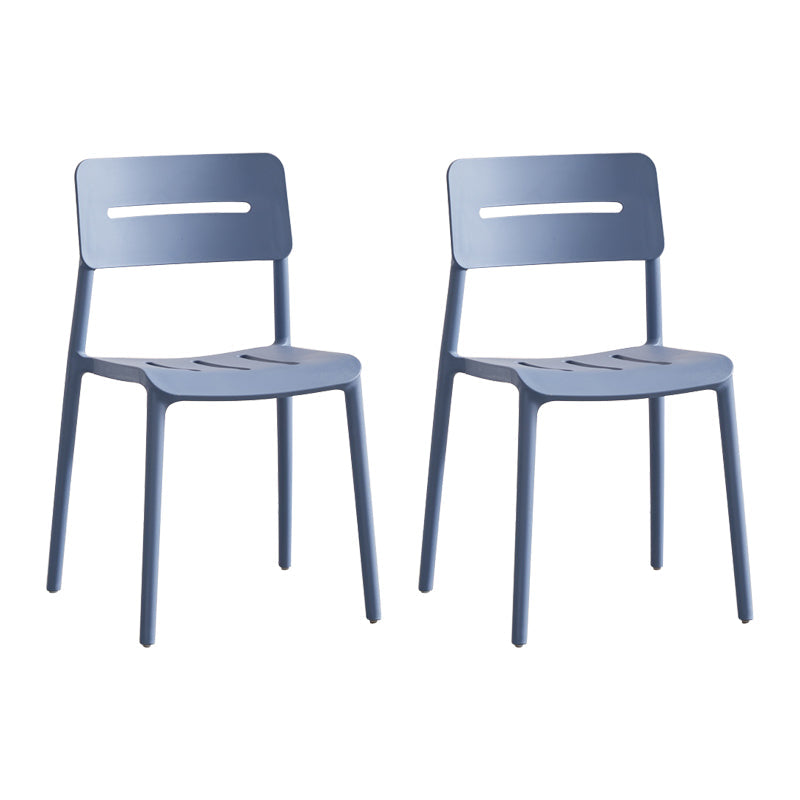 Modern Style Plastic Dining Chairs Open Back Dining Stackable Side Chair for Kitchen Blue 2 Piece Set Clearhalo ' kitchen&dining_furn' 'Dining Chairs' 'Dining Tables & Seating' 'dining_chair' 'furn' 'furn_dining_chair' 'Furniture' 'furniture_dining_chair' 'Kitchen & Dining Furniture' 'kitchen' 3967342