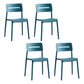 Modern Style Plastic Dining Chairs Open Back Dining Stackable Side Chair for Kitchen Peacock Blue 4 Piece Set Clearhalo ' kitchen&dining_furn' 'Dining Chairs' 'Dining Tables & Seating' 'dining_chair' 'furn' 'furn_dining_chair' 'Furniture' 'furniture_dining_chair' 'Kitchen & Dining Furniture' 'kitchen' 3967350