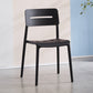 Modern Style Plastic Dining Chairs Open Back Dining Stackable Side Chair for Kitchen Black 1 Piece Clearhalo ' kitchen&dining_furn' 'Dining Chairs' 'Dining Tables & Seating' 'dining_chair' 'furn' 'furn_dining_chair' 'Furniture' 'furniture_dining_chair' 'Kitchen & Dining Furniture' 'kitchen' 3967353