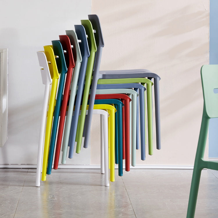 Modern Style Plastic Dining Chairs Open Back Dining Stackable Side Chair for Kitchen Clearhalo ' kitchen&dining_furn' 'Dining Chairs' 'Dining Tables & Seating' 'dining_chair' 'furn' 'furn_dining_chair' 'Furniture' 'furniture_dining_chair' 'Kitchen & Dining Furniture' 'kitchen' 3967354