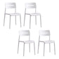 Modern Style Plastic Dining Chairs Open Back Dining Stackable Side Chair for Kitchen White 4 Piece Set Clearhalo ' kitchen&dining_furn' 'Dining Chairs' 'Dining Tables & Seating' 'dining_chair' 'furn' 'furn_dining_chair' 'Furniture' 'furniture_dining_chair' 'Kitchen & Dining Furniture' 'kitchen' 3967359