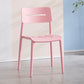Modern Style Plastic Dining Chairs Open Back Dining Stackable Side Chair for Kitchen Pink 1 Piece Clearhalo ' kitchen&dining_furn' 'Dining Chairs' 'Dining Tables & Seating' 'dining_chair' 'furn' 'furn_dining_chair' 'Furniture' 'furniture_dining_chair' 'Kitchen & Dining Furniture' 'kitchen' 3967363