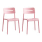 Modern Style Plastic Dining Chairs Open Back Dining Stackable Side Chair for Kitchen Pink 2 Piece Set Clearhalo ' kitchen&dining_furn' 'Dining Chairs' 'Dining Tables & Seating' 'dining_chair' 'furn' 'furn_dining_chair' 'Furniture' 'furniture_dining_chair' 'Kitchen & Dining Furniture' 'kitchen' 3967364