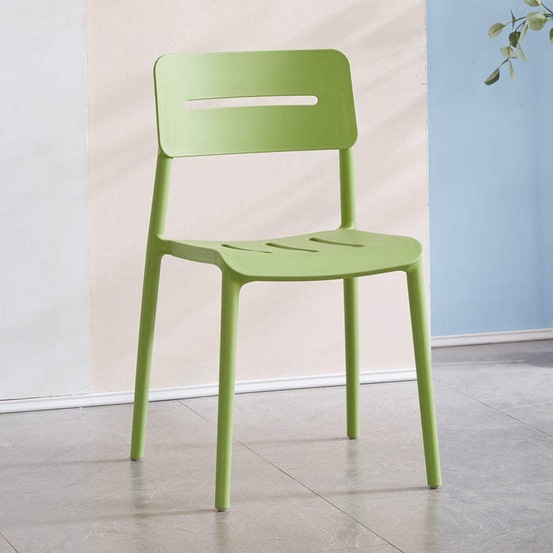 Modern Style Plastic Dining Chairs Open Back Dining Stackable Side Chair for Kitchen Light Green 1 Piece Clearhalo ' kitchen&dining_furn' 'Dining Chairs' 'Dining Tables & Seating' 'dining_chair' 'furn' 'furn_dining_chair' 'Furniture' 'furniture_dining_chair' 'Kitchen & Dining Furniture' 'kitchen' 3967366