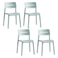 Modern Style Plastic Dining Chairs Open Back Dining Stackable Side Chair for Kitchen Green 4 Piece Set Clearhalo ' kitchen&dining_furn' 'Dining Chairs' 'Dining Tables & Seating' 'dining_chair' 'furn' 'furn_dining_chair' 'Furniture' 'furniture_dining_chair' 'Kitchen & Dining Furniture' 'kitchen' 3967371