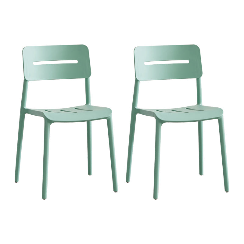 Modern Style Plastic Dining Chairs Open Back Dining Stackable Side Chair for Kitchen Mint Green 2 Piece Set Clearhalo ' kitchen&dining_furn' 'Dining Chairs' 'Dining Tables & Seating' 'dining_chair' 'furn' 'furn_dining_chair' 'Furniture' 'furniture_dining_chair' 'Kitchen & Dining Furniture' 'kitchen' 3967376