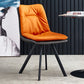 Contemporary Style Metal Dining Chair Dining Armless Side Chairs for Kitchen Orange 1 Piece Clearhalo ' kitchen&dining_furn' 'Dining Chairs' 'Dining Tables & Seating' 'dining_chair' 'furn' 'furn_dining_chair' 'Furniture' 'furniture_dining_chair' 'Kitchen & Dining Furniture' 'kitchen' 3967382