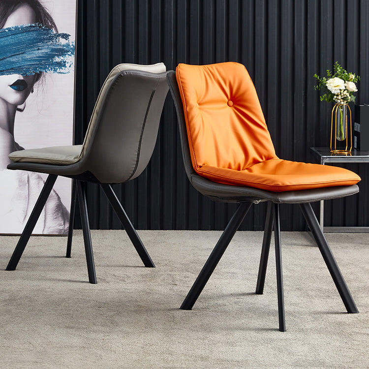 Contemporary Style Metal Dining Chair Dining Armless Side Chairs for Kitchen Clearhalo ' kitchen&dining_furn' 'Dining Chairs' 'Dining Tables & Seating' 'dining_chair' 'furn' 'furn_dining_chair' 'Furniture' 'furniture_dining_chair' 'Kitchen & Dining Furniture' 'kitchen' 3967385