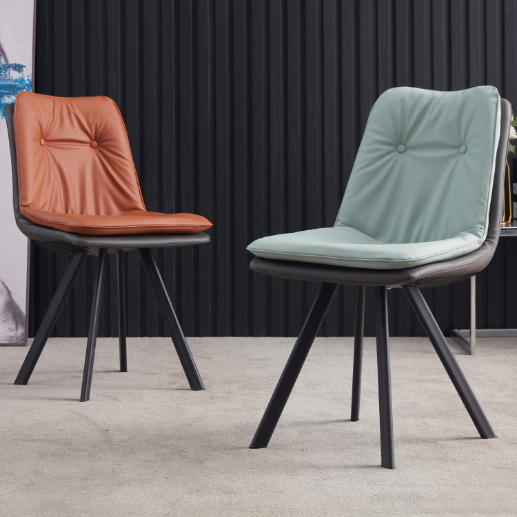 Contemporary Style Metal Dining Chair Dining Armless Side Chairs for Kitchen Clearhalo ' kitchen&dining_furn' 'Dining Chairs' 'Dining Tables & Seating' 'dining_chair' 'furn' 'furn_dining_chair' 'Furniture' 'furniture_dining_chair' 'Kitchen & Dining Furniture' 'kitchen' 3967387