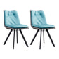 Contemporary Style Metal Dining Chair Dining Armless Side Chairs for Kitchen Blue 2 Piece Set Clearhalo ' kitchen&dining_furn' 'Dining Chairs' 'Dining Tables & Seating' 'dining_chair' 'furn' 'furn_dining_chair' 'Furniture' 'furniture_dining_chair' 'Kitchen & Dining Furniture' 'kitchen' 3967390