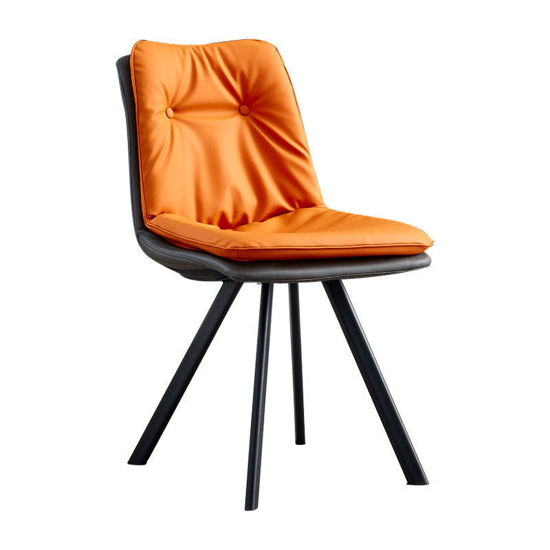 Contemporary Style Metal Dining Chair Dining Armless Side Chairs for Kitchen Clearhalo ' kitchen&dining_furn' 'Dining Chairs' 'Dining Tables & Seating' 'dining_chair' 'furn' 'furn_dining_chair' 'Furniture' 'furniture_dining_chair' 'Kitchen & Dining Furniture' 'kitchen' 3967391