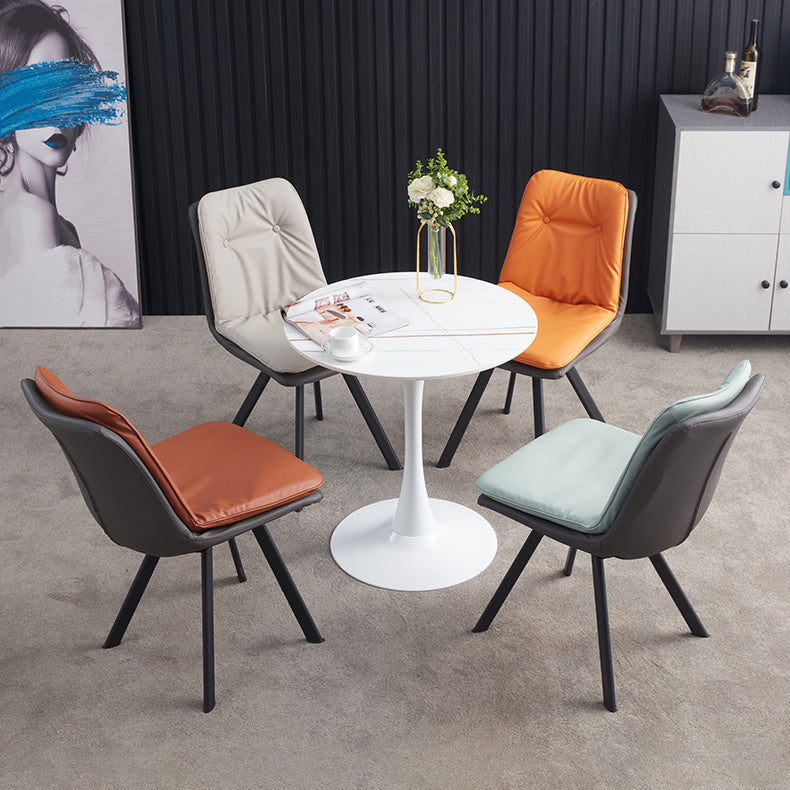 Contemporary Style Metal Dining Chair Dining Armless Side Chairs for Kitchen Clearhalo ' kitchen&dining_furn' 'Dining Chairs' 'Dining Tables & Seating' 'dining_chair' 'furn' 'furn_dining_chair' 'Furniture' 'furniture_dining_chair' 'Kitchen & Dining Furniture' 'kitchen' 3967404