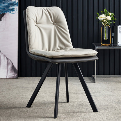 Contemporary Style Metal Dining Chair Dining Armless Side Chairs for Kitchen Grey 1 Piece Clearhalo ' kitchen&dining_furn' 'Dining Chairs' 'Dining Tables & Seating' 'dining_chair' 'furn' 'furn_dining_chair' 'Furniture' 'furniture_dining_chair' 'Kitchen & Dining Furniture' 'kitchen' 3967405