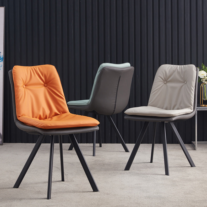 Contemporary Style Metal Dining Chair Dining Armless Side Chairs for Kitchen Clearhalo ' kitchen&dining_furn' 'Dining Chairs' 'Dining Tables & Seating' 'dining_chair' 'furn' 'furn_dining_chair' 'Furniture' 'furniture_dining_chair' 'Kitchen & Dining Furniture' 'kitchen' 3967407