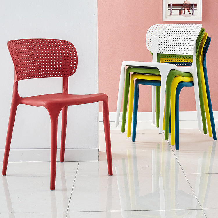 Modern Style Plastic Dining Chairs Open Back Stackable Dining Chair for Kitchen Clearhalo ' kitchen&dining_furn' 'Dining Chairs' 'Dining Tables & Seating' 'dining_chair' 'furn' 'furn_dining_chair' 'Furniture' 'furniture_dining_chair' 'Kitchen & Dining Furniture' 'kitchen' 3967410