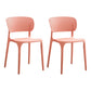 Modern Style Plastic Dining Chairs Open Back Stackable Dining Chair for Kitchen Pink 2 Piece Set Clearhalo ' kitchen&dining_furn' 'Dining Chairs' 'Dining Tables & Seating' 'dining_chair' 'furn' 'furn_dining_chair' 'Furniture' 'furniture_dining_chair' 'Kitchen & Dining Furniture' 'kitchen' 3967413