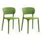 Modern Style Plastic Dining Chairs Open Back Stackable Dining Chair for Kitchen Green 2 Piece Set Clearhalo ' kitchen&dining_furn' 'Dining Chairs' 'Dining Tables & Seating' 'dining_chair' 'furn' 'furn_dining_chair' 'Furniture' 'furniture_dining_chair' 'Kitchen & Dining Furniture' 'kitchen' 3967431