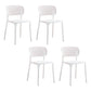 Modern Style Plastic Dining Chairs Open Back Stackable Dining Chair for Kitchen White 4 Piece Set Clearhalo ' kitchen&dining_furn' 'Dining Chairs' 'Dining Tables & Seating' 'dining_chair' 'furn' 'furn_dining_chair' 'Furniture' 'furniture_dining_chair' 'Kitchen & Dining Furniture' 'kitchen' 3967441