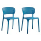 Modern Style Plastic Dining Chairs Open Back Stackable Dining Chair for Kitchen Blue 2 Piece Set Clearhalo ' kitchen&dining_furn' 'Dining Chairs' 'Dining Tables & Seating' 'dining_chair' 'furn' 'furn_dining_chair' 'Furniture' 'furniture_dining_chair' 'Kitchen & Dining Furniture' 'kitchen' 3967443