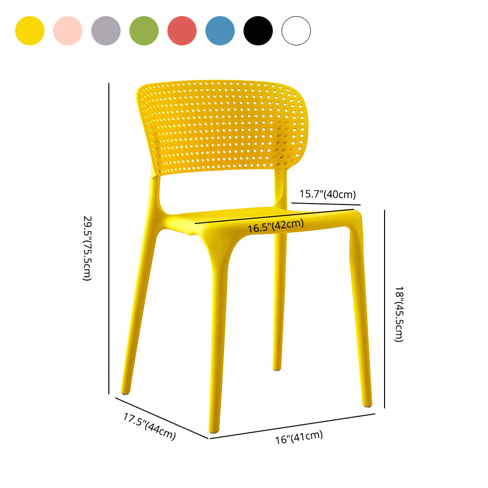 Modern Style Plastic Dining Chairs Open Back Stackable Dining Chair for Kitchen Clearhalo ' kitchen&dining_furn' 'Dining Chairs' 'Dining Tables & Seating' 'dining_chair' 'furn' 'furn_dining_chair' 'Furniture' 'furniture_dining_chair' 'Kitchen & Dining Furniture' 'kitchen' 3967445