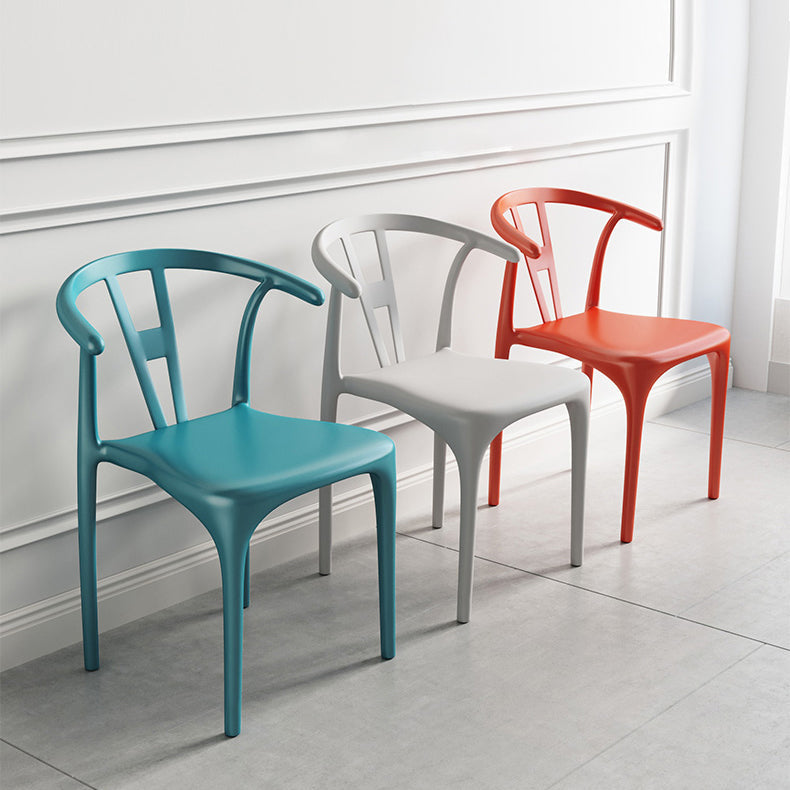 Modern Style Plastic Dining Chairs Dining Stackable Side Chair for Kitchen Clearhalo ' kitchen&dining_furn' 'Dining Chairs' 'Dining Tables & Seating' 'dining_chair' 'furn' 'furn_dining_chair' 'Furniture' 'furniture_dining_chair' 'Kitchen & Dining Furniture' 'kitchen' 3967446