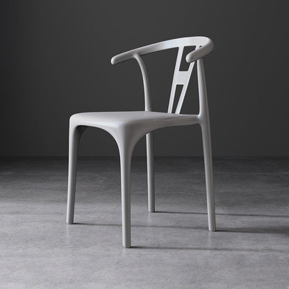 Modern Style Plastic Dining Chairs Dining Stackable Side Chair for Kitchen Grey 1 Piece Clearhalo ' kitchen&dining_furn' 'Dining Chairs' 'Dining Tables & Seating' 'dining_chair' 'furn' 'furn_dining_chair' 'Furniture' 'furniture_dining_chair' 'Kitchen & Dining Furniture' 'kitchen' 3967452