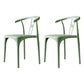 Modern Style Plastic Dining Chairs Dining Stackable Side Chair for Kitchen Green 2 Piece Set Clearhalo ' kitchen&dining_furn' 'Dining Chairs' 'Dining Tables & Seating' 'dining_chair' 'furn' 'furn_dining_chair' 'Furniture' 'furniture_dining_chair' 'Kitchen & Dining Furniture' 'kitchen' 3967460
