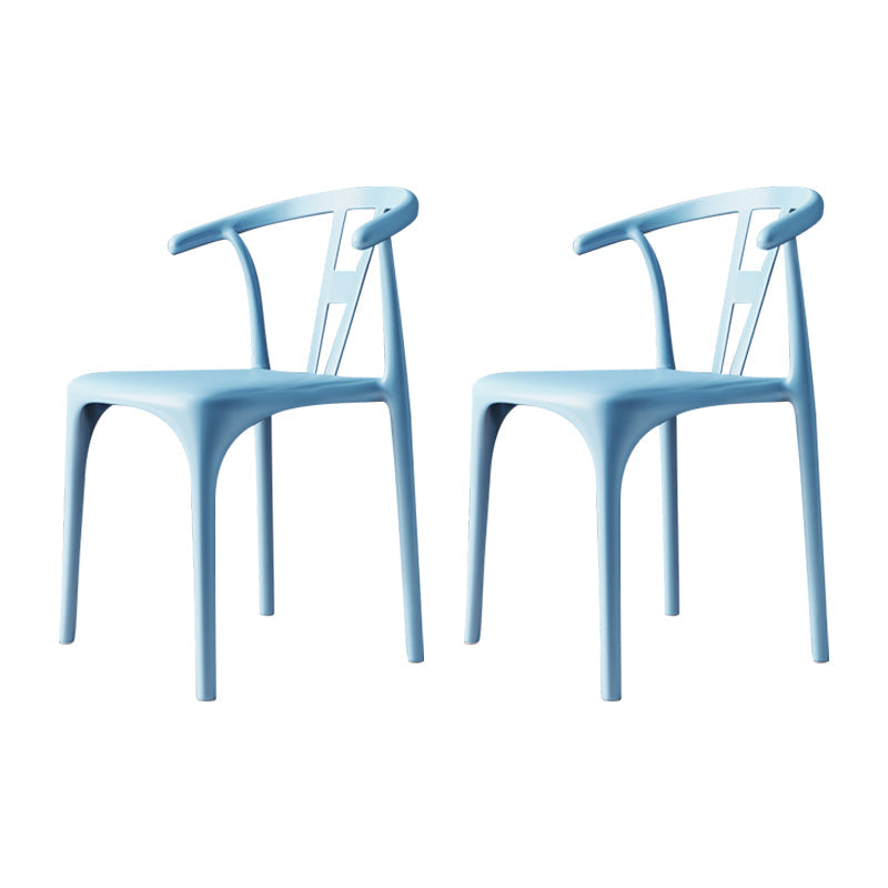 Modern Style Plastic Dining Chairs Dining Stackable Side Chair for Kitchen Light Blue 2 Piece Set Clearhalo ' kitchen&dining_furn' 'Dining Chairs' 'Dining Tables & Seating' 'dining_chair' 'furn' 'furn_dining_chair' 'Furniture' 'furniture_dining_chair' 'Kitchen & Dining Furniture' 'kitchen' 3967479