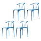 Modern Style Plastic Dining Chairs Dining Stackable Side Chair for Kitchen Light Blue 4 Piece Set Clearhalo ' kitchen&dining_furn' 'Dining Chairs' 'Dining Tables & Seating' 'dining_chair' 'furn' 'furn_dining_chair' 'Furniture' 'furniture_dining_chair' 'Kitchen & Dining Furniture' 'kitchen' 3967480