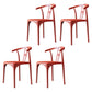 Modern Style Plastic Dining Chairs Dining Stackable Side Chair for Kitchen Orange 4 Piece Set Clearhalo ' kitchen&dining_furn' 'Dining Chairs' 'Dining Tables & Seating' 'dining_chair' 'furn' 'furn_dining_chair' 'Furniture' 'furniture_dining_chair' 'Kitchen & Dining Furniture' 'kitchen' 3967483