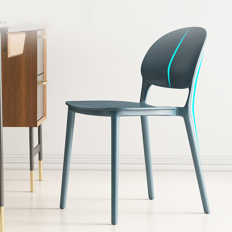 Contemporary Style Plastic Dining Chairs Open Back Dining Stackable Chair for Kitchen Clearhalo ' kitchen&dining_furn' 'Dining Chairs' 'Dining Tables & Seating' 'dining_chair' 'furn' 'furn_dining_chair' 'Furniture' 'furniture_dining_chair' 'Kitchen & Dining Furniture' 'kitchen' 3967500