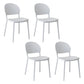 Contemporary Style Plastic Dining Chairs Open Back Dining Stackable Chair for Kitchen White 4 Piece Set Clearhalo ' kitchen&dining_furn' 'Dining Chairs' 'Dining Tables & Seating' 'dining_chair' 'furn' 'furn_dining_chair' 'Furniture' 'furniture_dining_chair' 'Kitchen & Dining Furniture' 'kitchen' 3967505