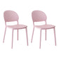 Contemporary Style Plastic Dining Chairs Open Back Dining Stackable Chair for Kitchen Pink 2 Piece Set Clearhalo ' kitchen&dining_furn' 'Dining Chairs' 'Dining Tables & Seating' 'dining_chair' 'furn' 'furn_dining_chair' 'Furniture' 'furniture_dining_chair' 'Kitchen & Dining Furniture' 'kitchen' 3967510