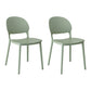 Contemporary Style Plastic Dining Chairs Open Back Dining Stackable Chair for Kitchen Green 2 Piece Set Clearhalo ' kitchen&dining_furn' 'Dining Chairs' 'Dining Tables & Seating' 'dining_chair' 'furn' 'furn_dining_chair' 'Furniture' 'furniture_dining_chair' 'Kitchen & Dining Furniture' 'kitchen' 3967516