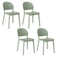 Contemporary Style Plastic Dining Chairs Open Back Dining Stackable Chair for Kitchen Green 4 Piece Set Clearhalo ' kitchen&dining_furn' 'Dining Chairs' 'Dining Tables & Seating' 'dining_chair' 'furn' 'furn_dining_chair' 'Furniture' 'furniture_dining_chair' 'Kitchen & Dining Furniture' 'kitchen' 3967517